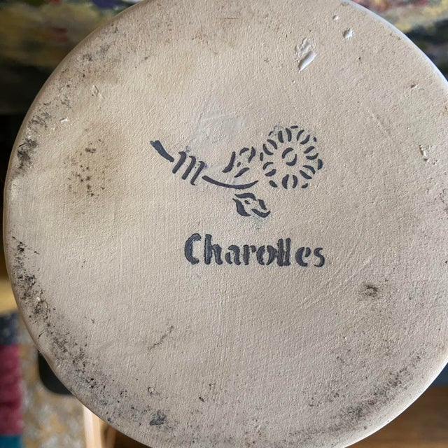 Ceramic French Bottle Vase from Charolles, 1960s For Sale - Image 7 of 8