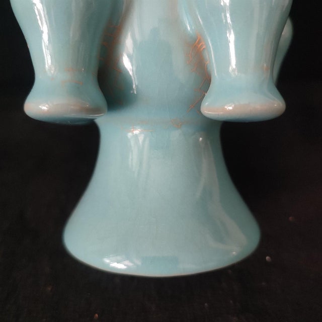 Early 20th Century Chinese Ceramic Vase,Ru Ware Celadon Glaze Porcelain Vase For Sale - Image 5 of 9