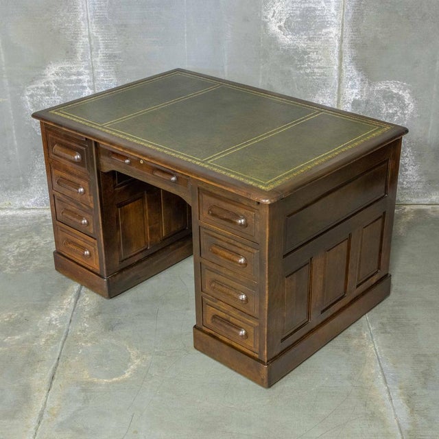 Brown Edwardian Walnut Desk, 1890s For Sale - Image 8 of 14
