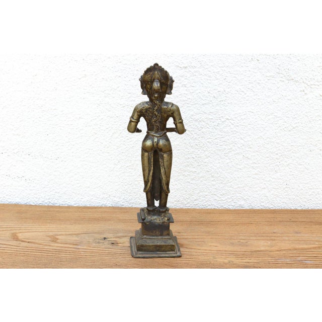 Tall Indian Lost-Wax Pavai Temple Icon For Sale - Image 10 of 12