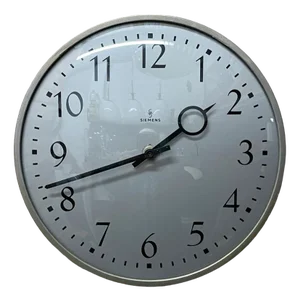 German Industrial Factory / Office Clock by Peter Behrens for Siemens, 1960s