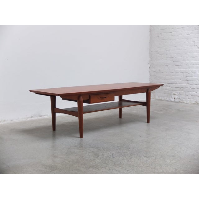 Large Coffee Table with Magazine Rack from O.M.F., 1960s For Sale - Image 6 of 13