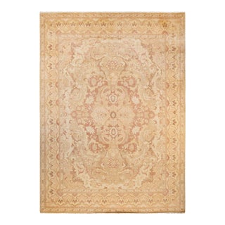 Eclectic, One-of-a-Kind Hand-Knotted Area Rug - Yellow, 9' 0" x 12' 5" For Sale