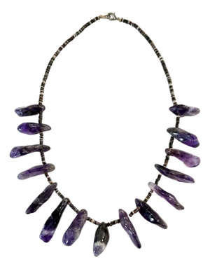 Vintage Amethyst and Hashi Beaded Necklace
