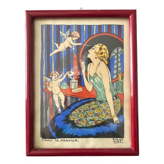 Carlos Bady, Mado Puts on Makeup, 1932, Print For Sale