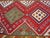 Textile Beautiful Red Color With Diamond in the Vertical Center Pattern Antique Persian Ghashgaie Flat-Weave Rug For Sale - Image 7 of 7