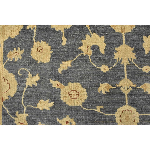 Ziegler Rug 5’10” X 8’9” Blue Wool Traditional Hand-Knotted Oriental Carpet For Sale - Image 9 of 13