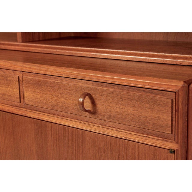 Wood 1960s Mid Century Swedish Teak Wood Bookshelf Wall Unit by Bodafors For Sale - Image 7 of 17