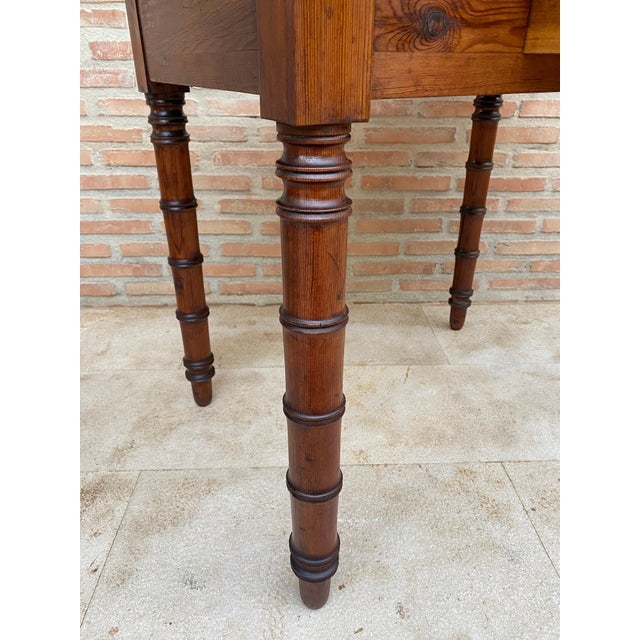 Early 20th Century French Oak Worktable with One Drawer, 1920s For Sale - Image 14 of 18