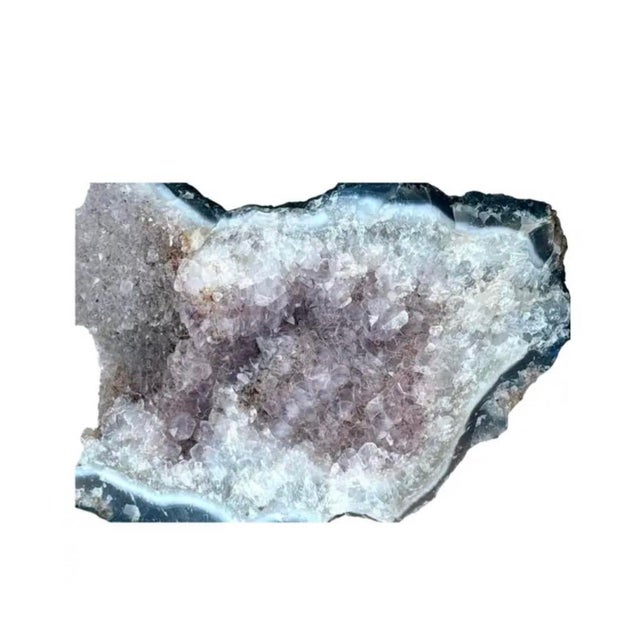 Contemporary Natural Amethyst Stalactite Geode Crystal Specimen For Sale - Image 3 of 8