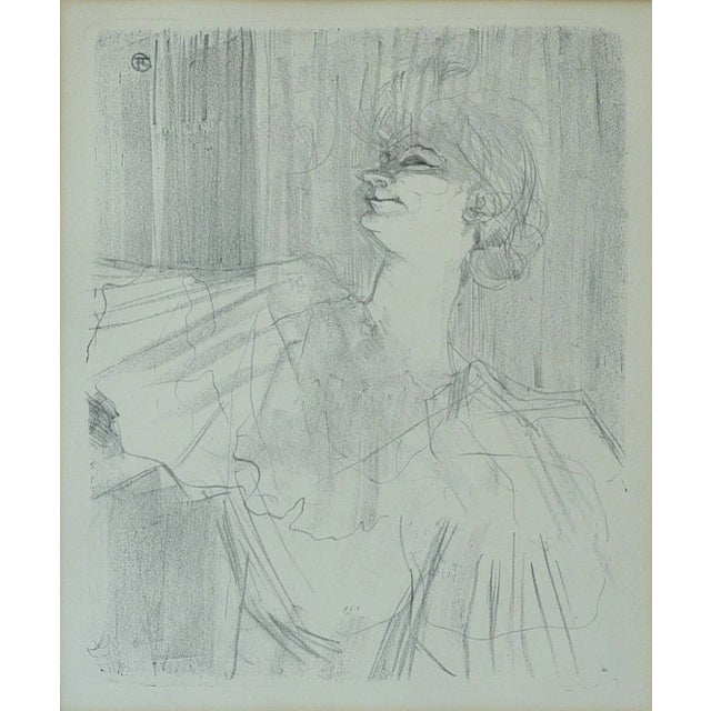 Henri Toulouse-Lautrec, Yvette Guilbert 11 1/2"x9" lithograph on BFK Rives from an edition of 250 Published by Société des...