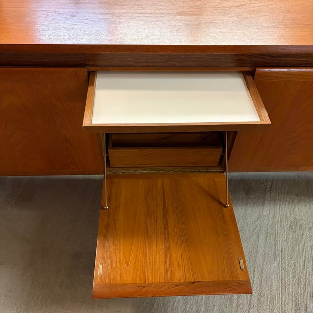 Vintage 1960s Long Teak Sideboard Bar For Sale - Image 12 of 14