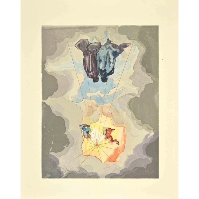 Salvador Dali, Chronology of Cacciaguida, Woodcut, 1963 For Sale - Image 4 of 4