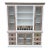 Farmhouse 2-Toned Solid Wood Hutch Kitchen Cabinet For Sale