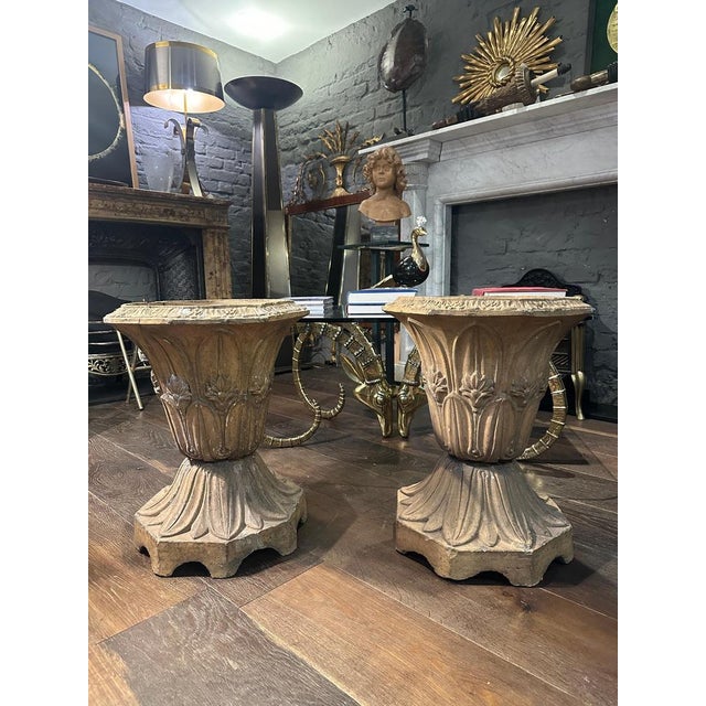 Antique Buff Terracotta English Urns, 1880, Set of 2 For Sale - Image 11 of 18