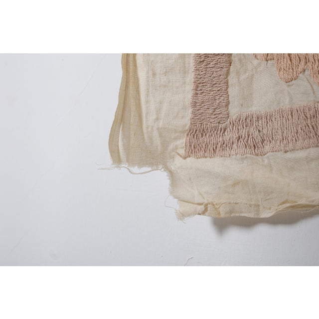 Beige Suzani Pink Table Cover - For Sale - Image 8 of 11