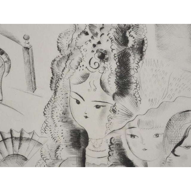 Mily Possoz, Three Gallant Women, Original Signed Engraving For Sale - Image 7 of 9