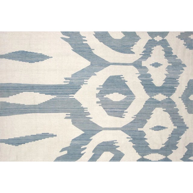 Contemporary Ikat Design Kilim For Sale In Los Angeles - Image 6 of 6