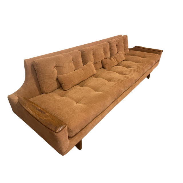 1960s Attributed Kroehler American Leisure Sofa, Style of Adrian Pearsall Mid Century Modern Gondola Couch Vintage Mad Men Era For Sale - Image 9 of 12