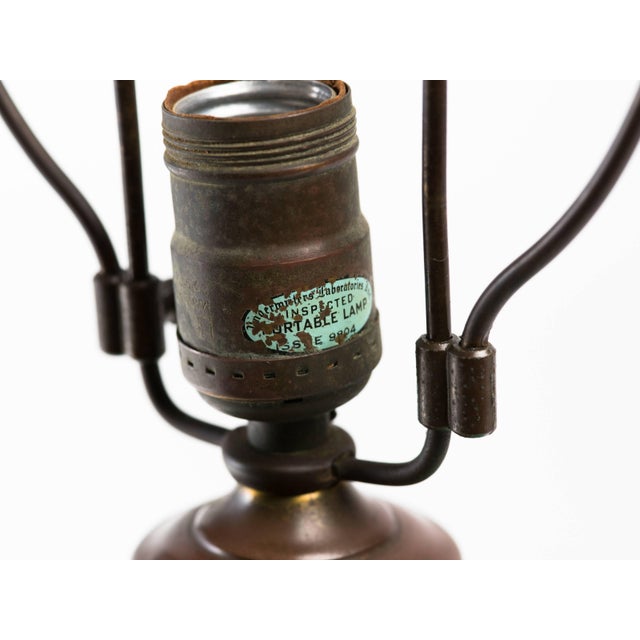 Blue Blenko Smoky Blue Glass Bottle Lamp For Sale - Image 8 of 9