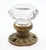 Antique Octagon Clear Glass Brass Dummy Door Knob For Sale - Image 4 of 5