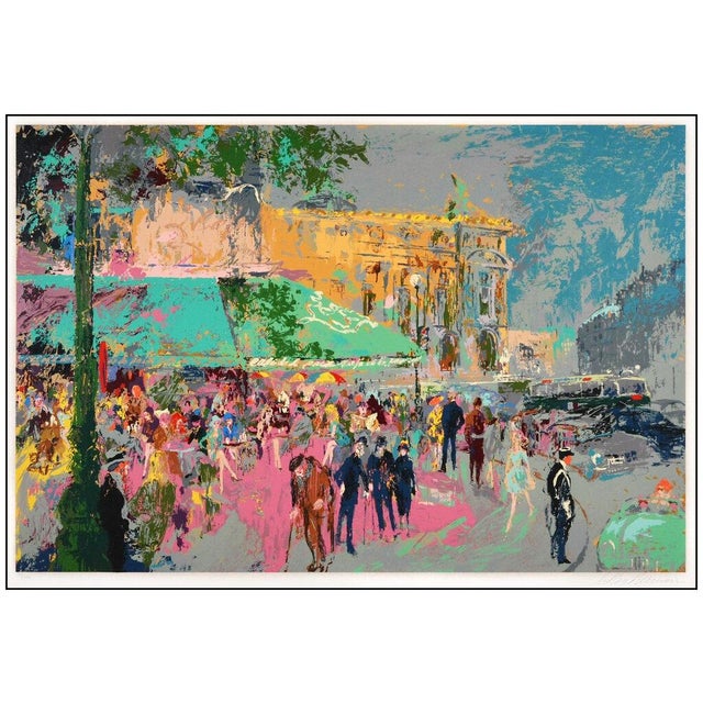 Abstract Expressionism 1980s Cafe de la Paix Print, LeRoy Neiman For Sale - Image 3 of 7