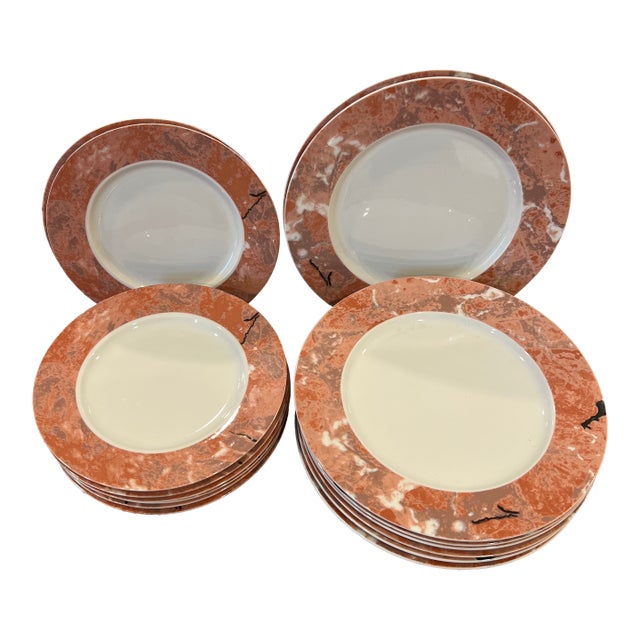 1980s Villeroy and Boch Siena Salad Butter Plates- 16 Pieces For Sale