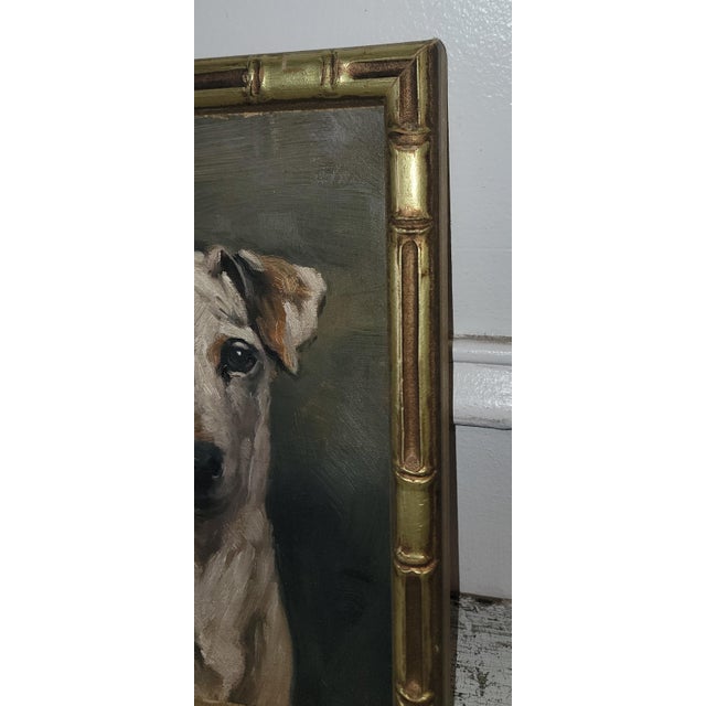 Mid 20th Century Terrier Oil Painting For Sale - Image 4 of 5