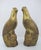 Vintage pair of Borghese Italian Chalkware quail figurines. Mid century style decorative birds painted in gold Each...
