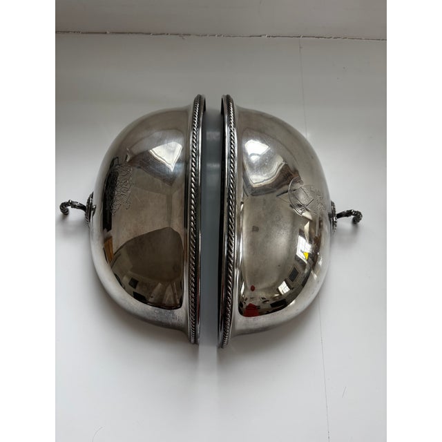 Pair of Vintage Silver Cloche Wall Pockets For Sale - Image 4 of 7