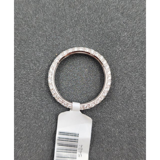 Metal 1.29 Ct Diamond Eternity Ring Size 6 For Sale - Image 7 of 8