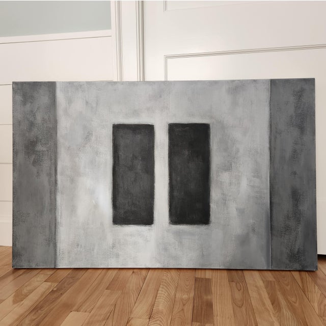 Painting # 170199 by Van Bankston is a visual meditation provoking stability amidst mystery. Textured forms in shades of...