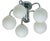 Chrome-Plated Atomic Sputnik Chandelier with White Glass Balls, 1970s For Sale