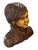 1971 Vintage Glazed Art Bust Sculpture Attributed to Robert Cole For Sale - Image 4 of 8