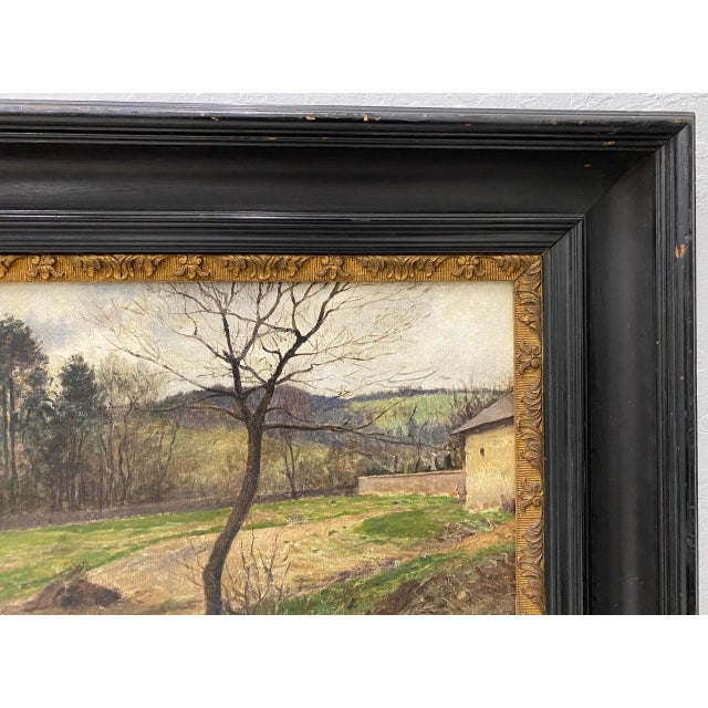 Victor Mytteis Hungarian Country Landscape With Figures C.1902 For Sale - Image 9 of 12