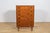 Teak dresser with six drawers made in the 1960s in Denmark. The dresser has contoured handles. The dresser has undergone a...