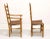 Mid 20th Century Maple Farmhouse Ladder Back Armchair and Side Chair - Pair For Sale - Image 4 of 11