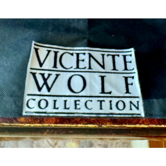 Tufted Oversized Leather Ottoman -Vicente Wolf Collection For Sale - Image 10 of 12