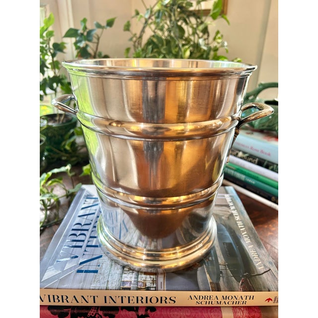 Art Deco 1930’s Art Deco Friedman Silver Co Silver Plate Champagne or Ice Bucket For Sale - Image 3 of 8