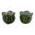 Mid 20th Century Cabbage Leaf Salt Pepper Shakers - a Pair For Sale
