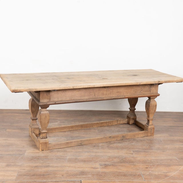 Late 18th Century Danish Baroque Oak Refectory Library Table Console For Sale - Image 17 of 17