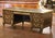 Wood 19th Century French Louis XVI Mahogany, Bronze & Leather-Top Partner Desk For Sale - Image 7 of 15