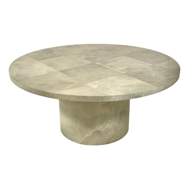 Faux Goatskin Dining Table For Sale