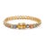 17.85 Ct Multi Sapphire Wedding Tennis Bracelet With Diamonds in 14k Yellow Gold For Sale - Image 10 of 11