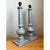 Farmhouse Vintage Distressed Wood Table Lamps - Pair For Sale - Image 3 of 12