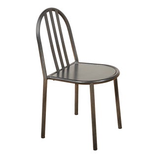 Model No. 222 Chair with Black Lacquered Tubular Steel from Robert Mallet Stevens For Sale