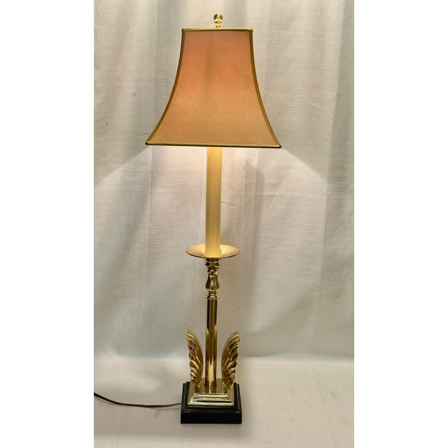 Late 20th Century 1970s Solid Brass Shell Candlestick Lamp by Sarreid, Ltd. And Turtle and Crane - Styled After Tony Duquette For Sale - Image 5 of 13