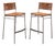 Set of Stools Miss B in Inox & Leather by Tito Agnoli for Bonacina, 1997 For Sale