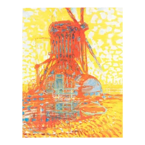 1991 After Piet Mondrian "Mill in Sunlight", Full-Color Parisian Print
