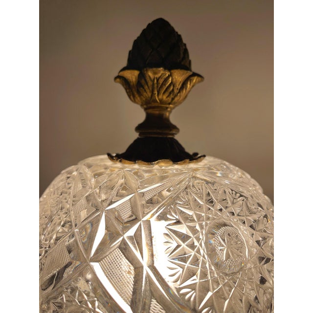 Mid-20th Century Hollywood Regency Crystal Globe Table Lamps - a Pair For Sale - Image 4 of 11